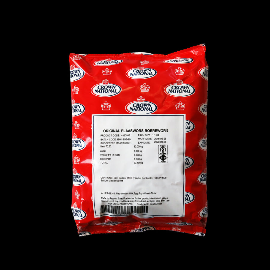Crown National Original Plaaswors Boerewors